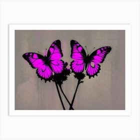 Pink Butterflies 7 Art Print