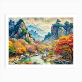 Chinese Landscape Painting Art Print