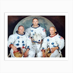 The Official Crew Portrait Of The Apollo 11 Astronauts Art Print