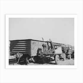 Loading Scrap Iron Into Freight Cars, Oklahoma City, Oklahoma, Proximity Of Oil Fields Accounts For The Large Amoun Art Print