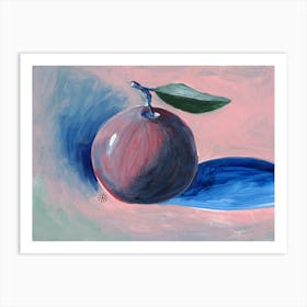 Apple With A Blue Shadow Art Print