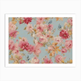 Floral Wallpaper Art Print