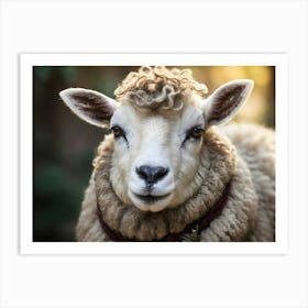 Portrait Of A Sheep Art Print