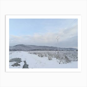 Snowy Landscape In Winter 1 Art Print