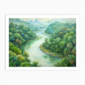 River In The Jungle Art Print