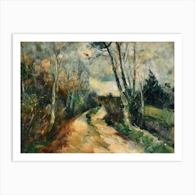 Verdant Valley Painting Inspired By Paul Cezanne Art Print