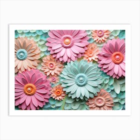 Paper Flowers 25 Art Print