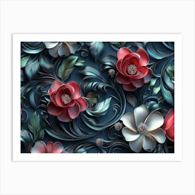 Floral Wallpaper 5 Art Print