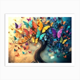 Butterfly Tree 4 Art Print