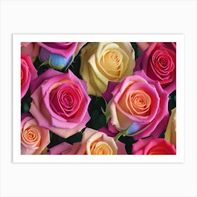 Colorful Roses 6 Art Print