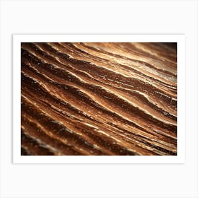 A Close Up Of A Textured, Rippling Surface Resembling Metal Or Liquid, With A Warm, Golden Hue Art Print