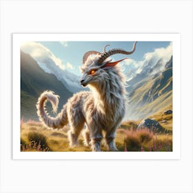 Dragon-Alpaka Fantasy Art Print