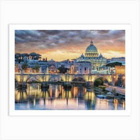 Vatican Sunset Art Print