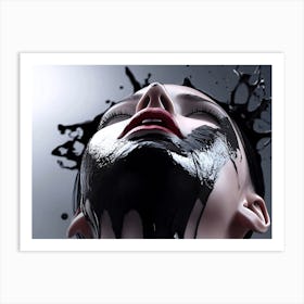 Black Splatter 1 Art Print