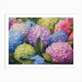 Shades Of Hydrangeas Art Print