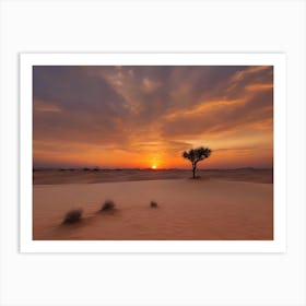 Sunset In The Desert 7 Art Print