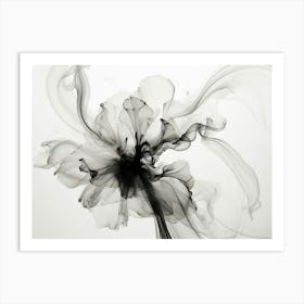 Ephemeral Beauty Abstract Black And White 3 Art Print