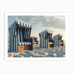 Beach Chairs 1 Art Print