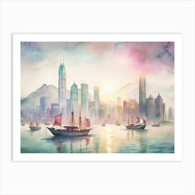 Hong Kong City Art Print