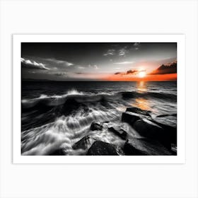 Sunset At The Beach 509 Art Print