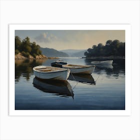 Boats On The Water hamptons Art Print