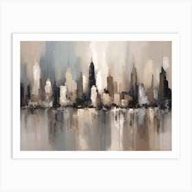 Abstract City Skyline 2 Art Print