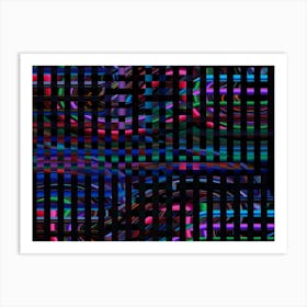 Stripes Background Black Colorful 1 Art Print