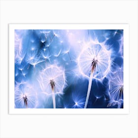 Dandelions In Flight 3 - Puffs In The Wind Art Print