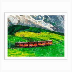 Little Red Train Art Print