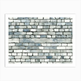 Distressed Brick Tile 11 Art Print