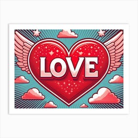 Love Can Fly Heart Art Print