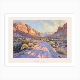 Western Sunset Landscapes Red Rock Canyon Nevada 2 Poster Art Print