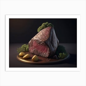Steak And Potato Art Print