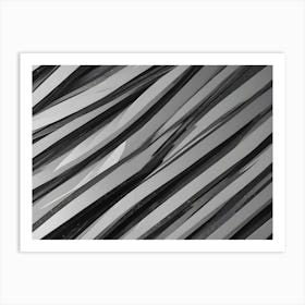 Abstract Background Of Overlapping, Wavy Lines In Shades Of Gray, Creating A Sense Of Movement And Depth Art Print