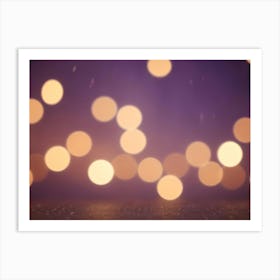 Abstract Image Of A Blurred Background With A Scattering Of Golden, Round Lights 2 Art Print