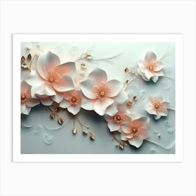 Flowers Wallpaper 9 Art Print