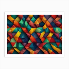 Abstract Triangles Art Print