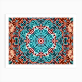 The Decor Is An Orange Pattern Art Print