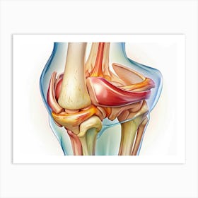 Human Knee Joint Anatomy With Ligaments Art Print