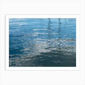 Reflection of clouds in the sea water Art Print