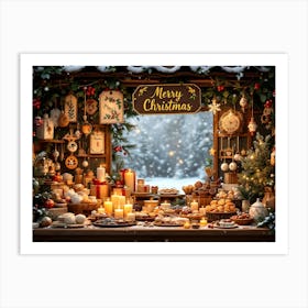 Christmas Market Art Print