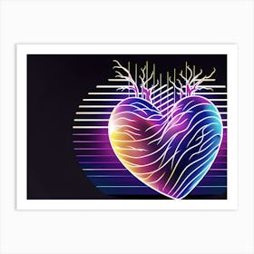 Neon Heart Art Print