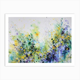 Watercolor Of Flowers Art Print