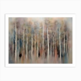 'Aspen Trees' Abstract Forest Art Print