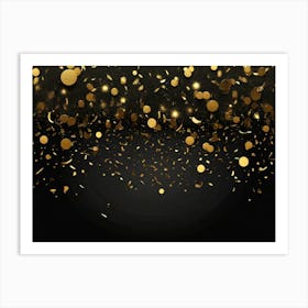 Gold Confetti Background 1 Art Print