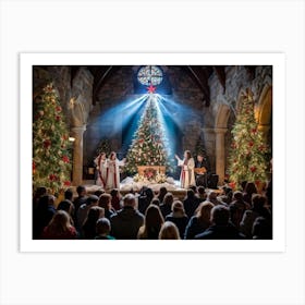 A Traditional Sunday Festival Of Faith Merging Christmas And Resurrection Celebrations Featuring A 1 Art Print