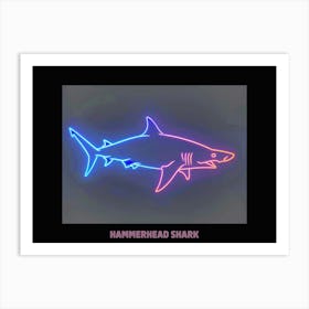 Pink Aqua Hammerhead Shark Poster 4 Art Print