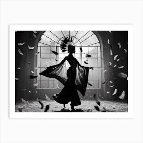 Dancer In Feathers Art Print