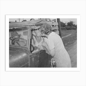 Kissing A Relative Goodbye, Muskogee, Oklahoma,Migrant Family Bound For California By Russell Lee Art Print