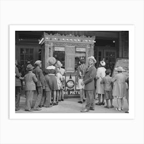 In Front Of The Movie Theater, Chicago, Illinois By Russell Lee Art Print